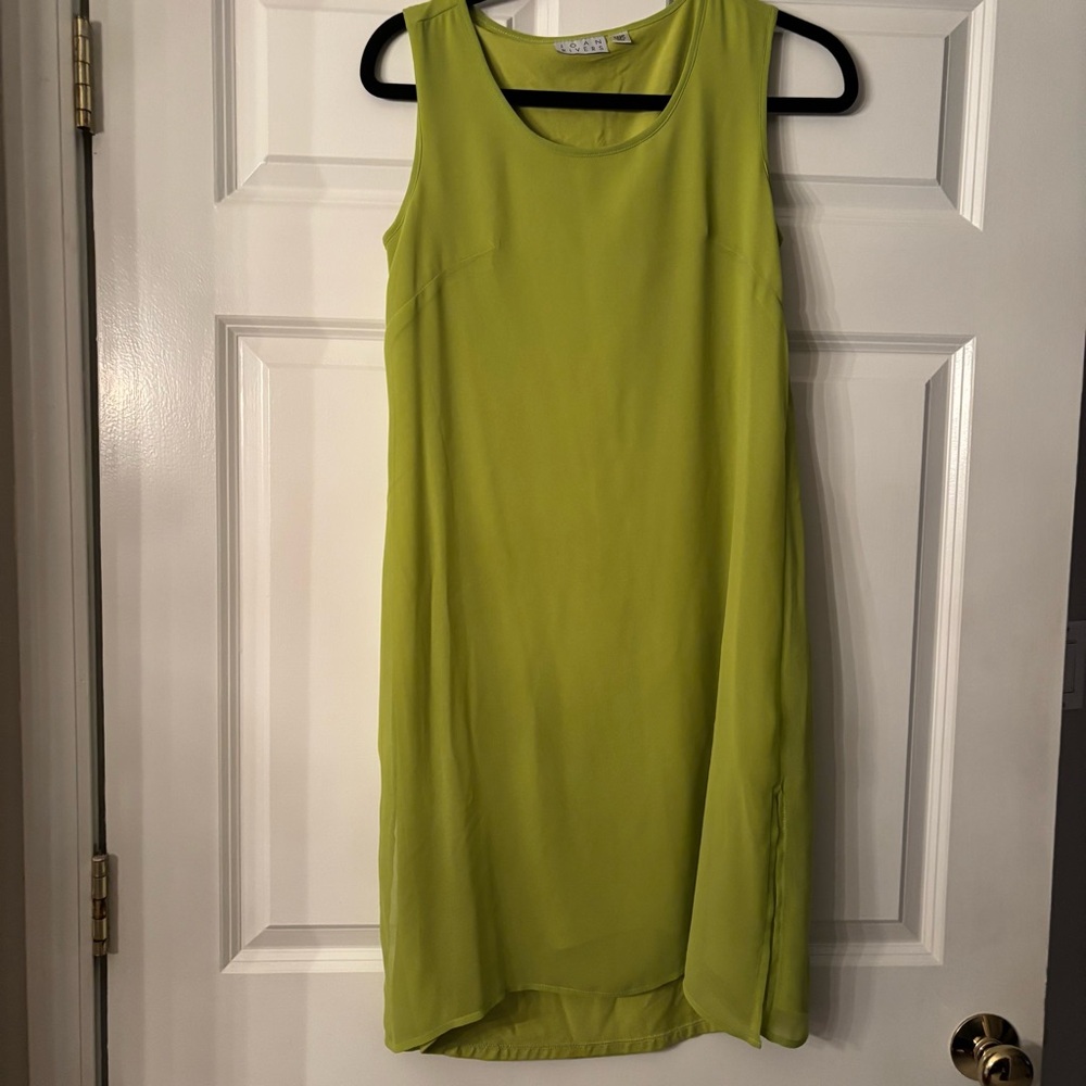 Joan Rivers Lime Green Sheer Overlay Dreds Spring Summer Cocktail